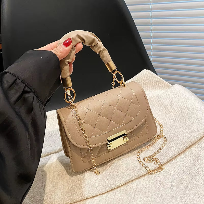 Women'S Bag Popular Ins Women'S Bag 2023 Classic Korean Fashion Hand Bag Small Square Chain Crossbody Bag