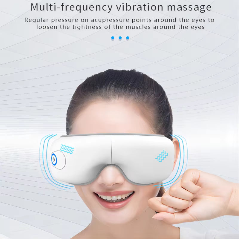 Eye Massager with Heat for Migraines Eye Mask with Bluetooth Airbag Eye Care Device for Eye Strain Relief Dry Eye Improve Sleep