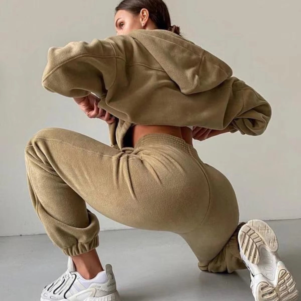 Winter Two Piece Sets Women Tracksuit Oversized Suit Autumn Trouser Suits Female Sweatshirt Clothing Sports Hoodie Sportswear