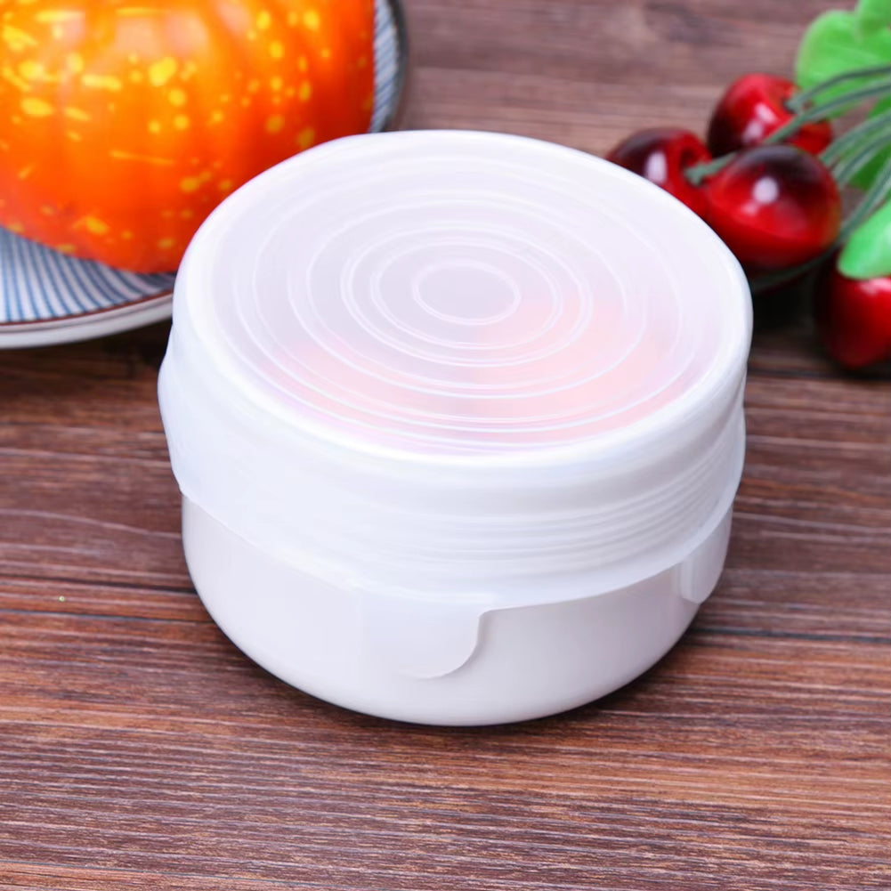 Heat Resistant Reusable Stretch Silicone Lids Universal Food Wrap Bowl Pot Pan Cover Cookware Lids Kitchen Refrigerator Cooking