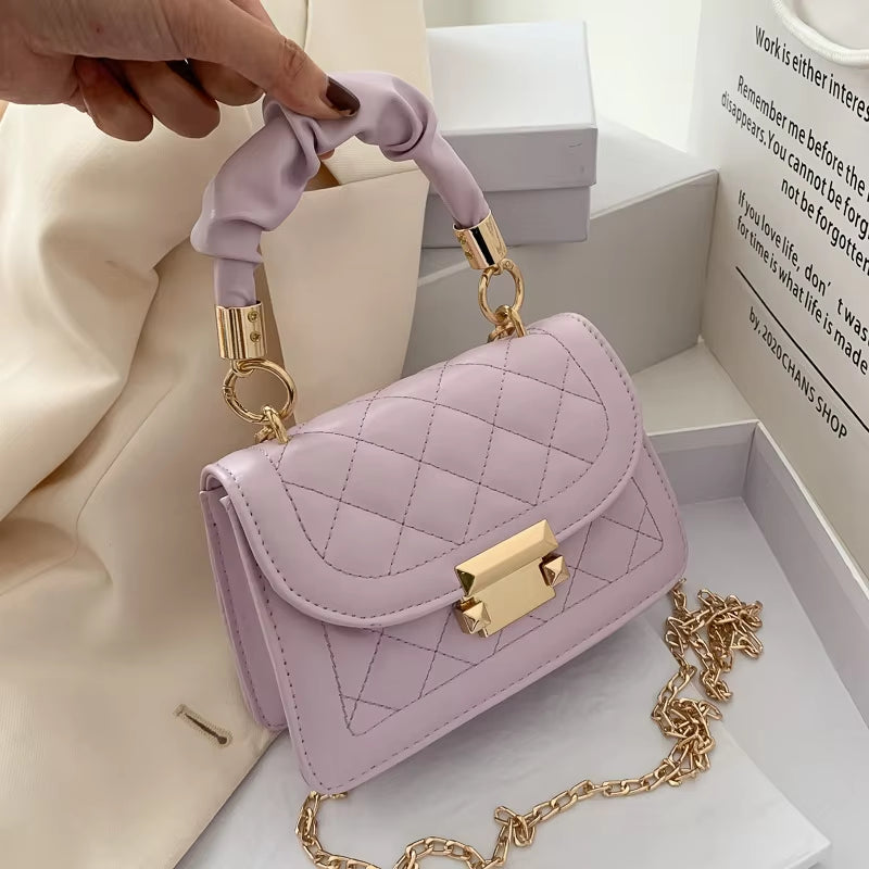 Women'S Bag Popular Ins Women'S Bag 2023 Classic Korean Fashion Hand Bag Small Square Chain Crossbody Bag