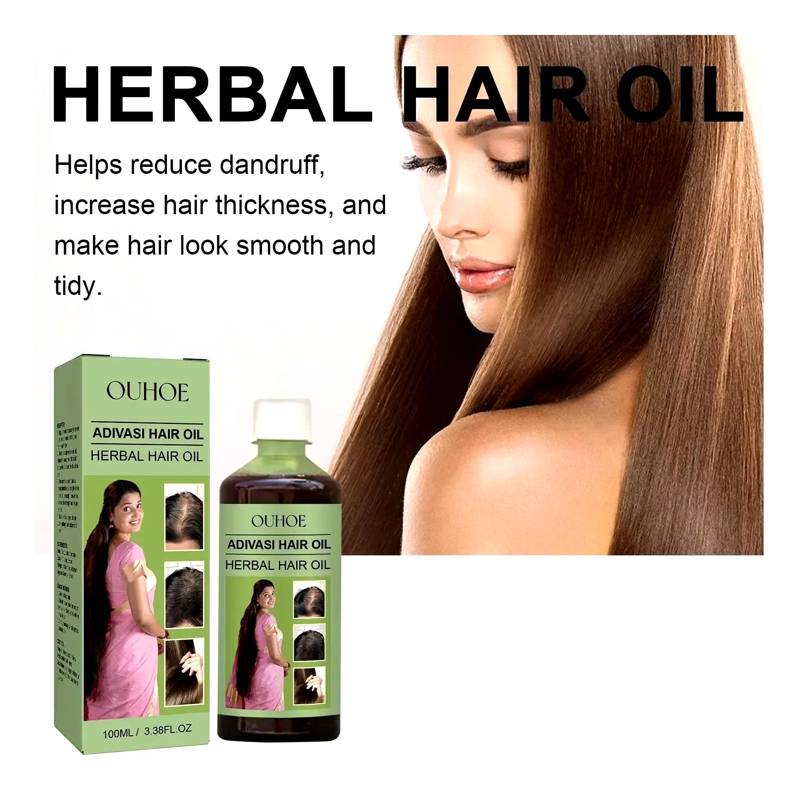 Herbal Hair Oil Rosemary Hair Regrowth anti Dandruff Hair Loss Thicken Nourishing Scalp Treatment Serum Products Beauty Health