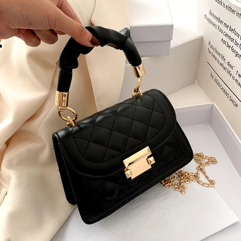 Women'S Bag Popular Ins Women'S Bag 2023 Classic Korean Fashion Hand Bag Small Square Chain Crossbody Bag