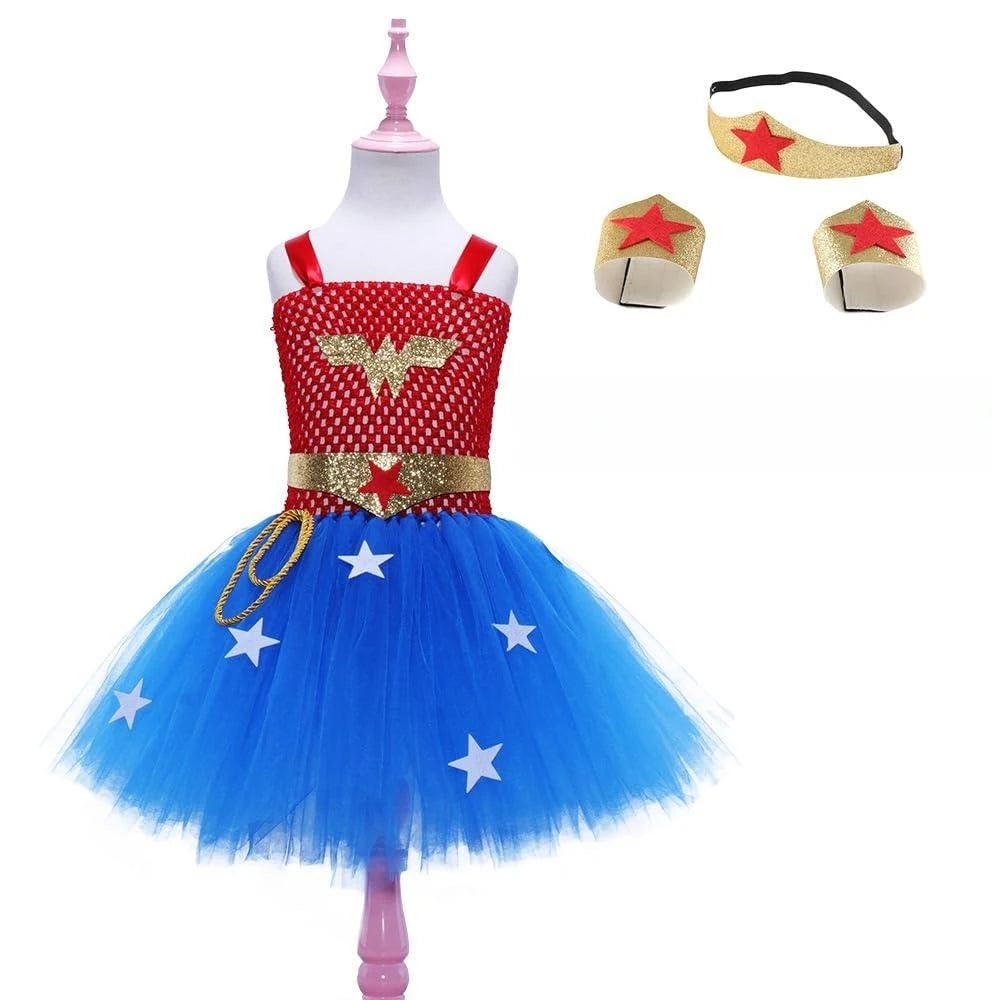 Wonder Woman Costume Kids Superhero Costume Girls Halloween Costume for Kids