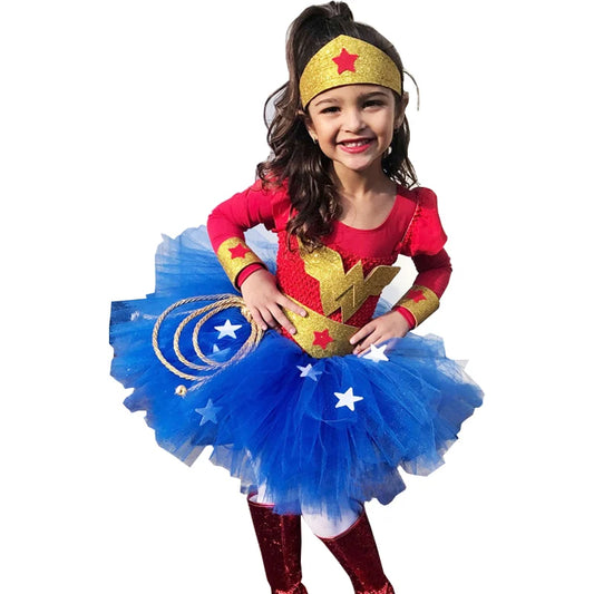 Wonder Woman Costume Kids Superhero Costume Girls Halloween Costume for Kids