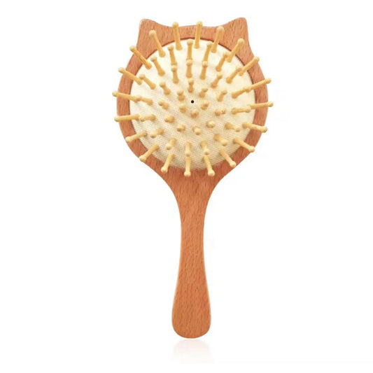 Newborn Baby Wooden Brush Baby Natural Wool Comb Newborn Hair Brush Infant Head Massager Portable Bath Brush Comb for Kids