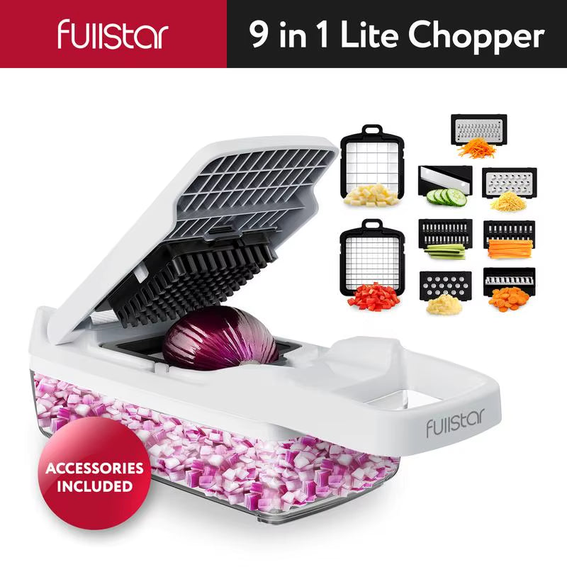 Fullstar Vegetable Chopper-Vegetable Slicer-Onion Chopper with Container-Pro Food Chopper-Slicer Dicer Cutter-Kitchen Gadgets