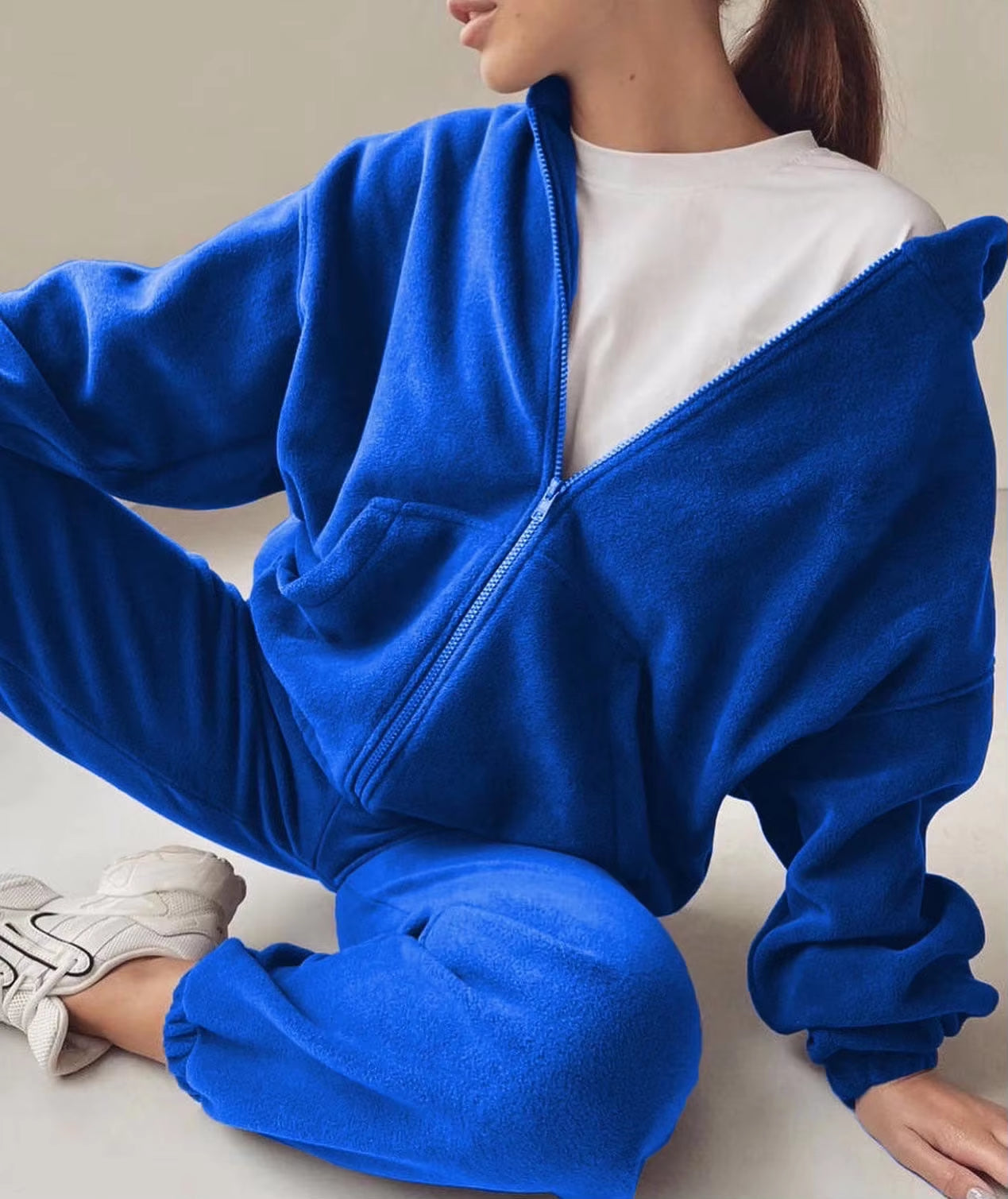 Winter Two Piece Sets Women Tracksuit Oversized Suit Autumn Trouser Suits Female Sweatshirt Clothing Sports Hoodie Sportswear