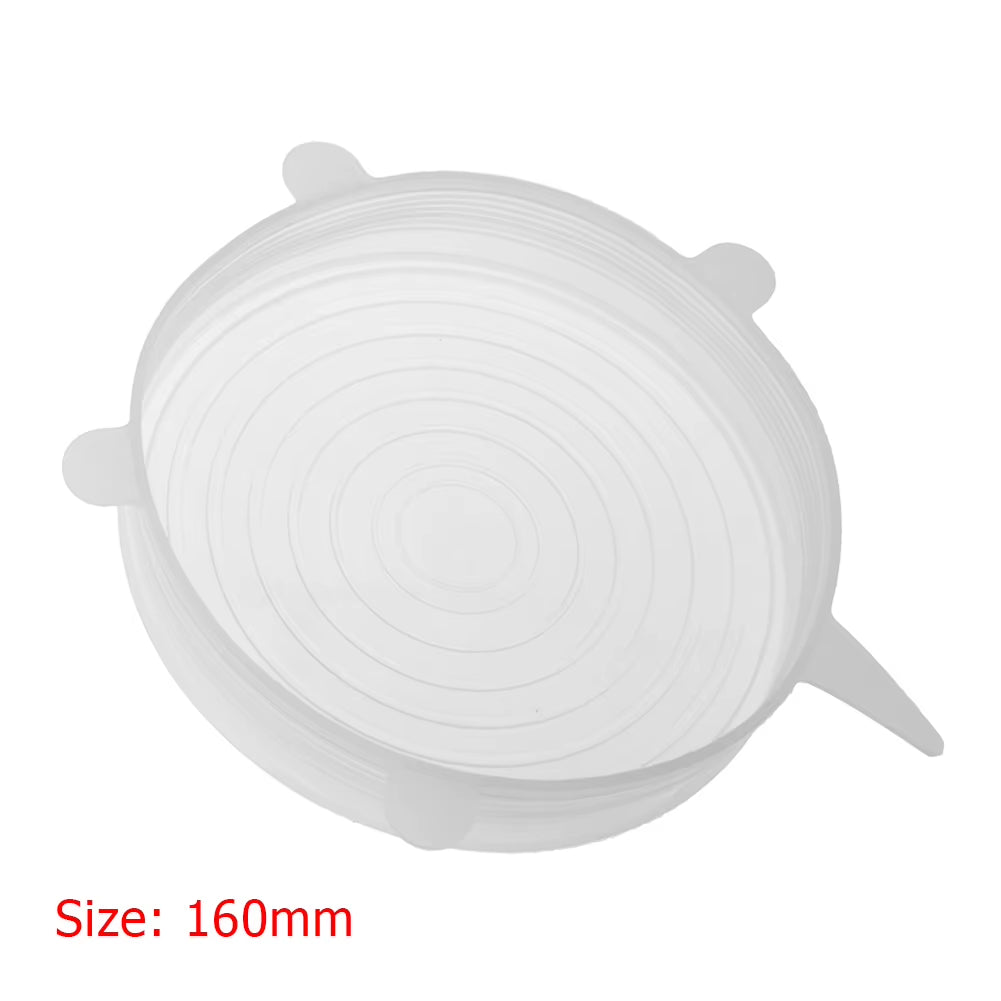 Heat Resistant Reusable Stretch Silicone Lids Universal Food Wrap Bowl Pot Pan Cover Cookware Lids Kitchen Refrigerator Cooking